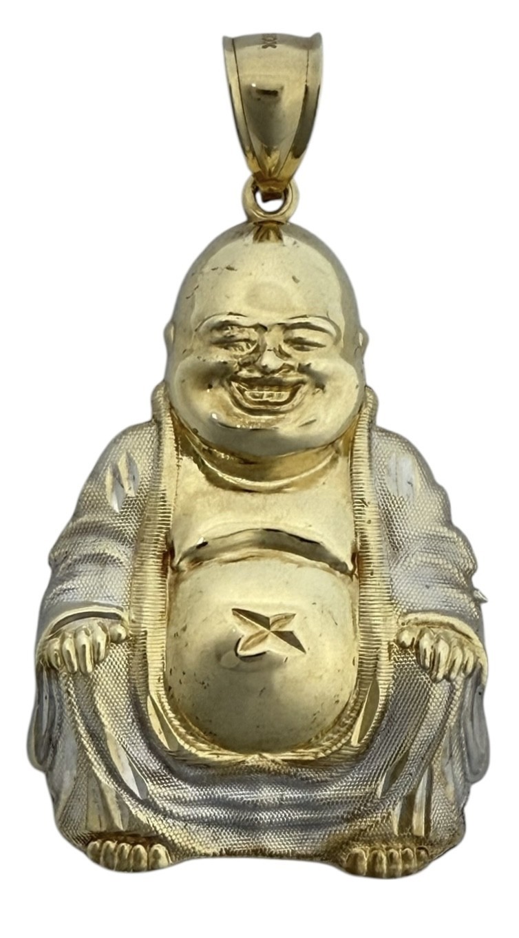 Buddah Unisex Charm 10kt Yellow and White Gold 461232 - $429.00