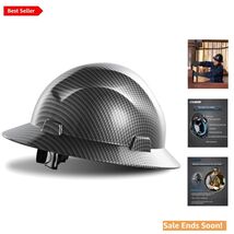 LANON OSHA Approved Full Brim Hard Hat -  Charcoal Gray FRP Safety Helmet - $87.07