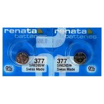 Renata 377 SR626SW Batteries - 1.55V Silver Oxide 377 Watch Battery (2 Count) - £4.06 GBP