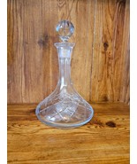 Fostoria handmade handcut lead Crystal Etched Decanter Bottle stopper Ch... - €60,91 EUR