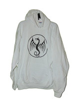 Dragon Themed White Hoodie Sweatshirt Small XL New - £14.76 GBP