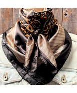 Black and Yellow Pattern Printed Western Southwestern Wild Rag Scarf Accent - $28.71