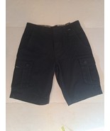NWT Hurley Men&#39;s Relaxed Fit Cargo Shorts Black 31&quot; X 24&quot; Length Read  - $44.83 CAD