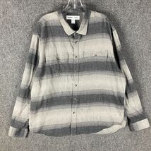 Old Navy Flannel Shirt Men&#39;s XXL Regular Fit 2XL Gray Cotton Adults Flex - $255.71 MXN
