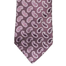 Ermenegildo Zegna 100% Silk Tie Paisley Pattern Purple Necktie 3.5&quot; Wide - $33.87