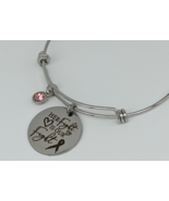 Stainless steel her fight is out fight bracelet, cancer awareness jewelry - £15.72 GBP