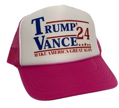 Trump Vance 2024 Hat Trucker Hat snapback Adjustable Hot Pink Election Support - $17.55