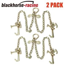 2Pack G70 V-Chain Bridle w/RTJ Cluster Hook Grab Hooks 3&#39;Legs Tow Chain ... - £89.82 GBP