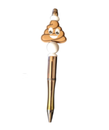 Handmade Poop Emoji Black Ink Twist Pen - New - £6.27 GBP