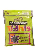 Vintage No Nonsense Girls Tights Navy Shimmer Opaque Size 12-16 90s Vintage - $111.95 MXN