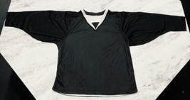 Johnny Mac’s Reversible Adult Large Practice Hockey Jersey Black/White-New - $29.58