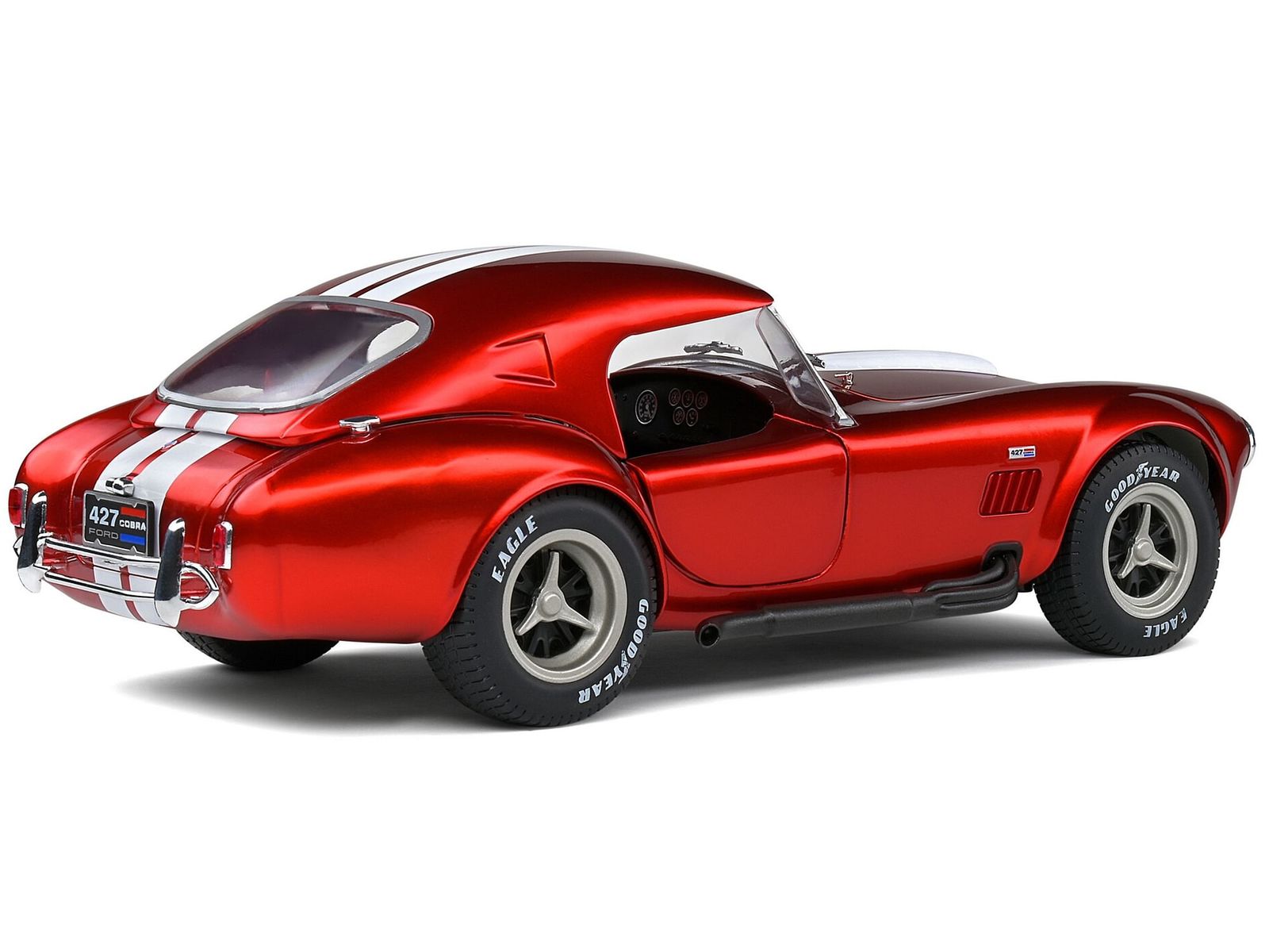 1965 Shelby Cobra 427 MKII Red Metallic with White Stripes 1/18 Diecast Model C - $83.22