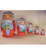 Nesting Dolls - Santa Clause - 5 Piece - 5 1/2&quot; Tall - Lot 929 - $617.33 MXN