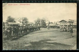 1916 Postcard Pietermaritzburg Cancel South Africa City Tattersalls Market Oxen - £11.84 GBP