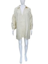 Doen NWOT Women&#39;s Marne In Cream Striped Long Sleeve Short Mini Dress Size XL - $161.26