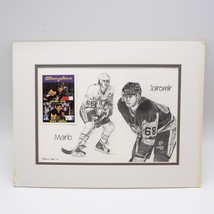 Jaromir Jagr Mario Lemieux Pittsburgh Penguins NHL All Stars Print 1992 10x13 - £27.08 GBP