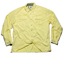 Dakota Grizzly Mens Size Xl Yellow Vented Nylon Button Up Outdoorsmen Shirt - £14.45 GBP