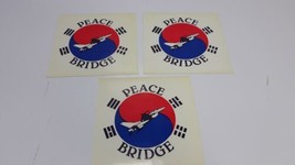 Peace Bridge 4.5” x 3” Sticker Lot of 3 Read - £4.45 GBP