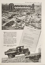 1920 Print Ad Truck Equipped with Russel Internal Gear Drive Axle Detroi... - £17.63 GBP