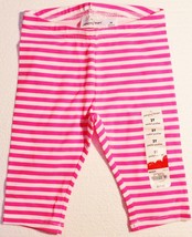 Jumping Beans Toddler Girls Pink White Striped Pedal Pusher Leggings Pants - $9.99