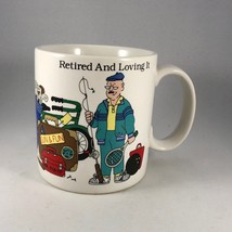 Vintage Funny 80s Retired And Loving It Retirement Grandpa Old Age Coffee Mug - £11.36 GBP
