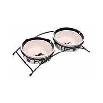 Trixie Eat on Feet Two Ceramic Dog Bowl Set, 0.6 Litre  - $31.00