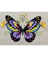 Vintage Embroidered Butterfly Floral Design 10.5x11 Handmade Fabric Text... - €18,78 EUR Vintage Embroidered Butterfly Floral Design 10.5x11 Handmade Fabric Text... - €18,78 EUR