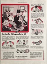 1950 Print Ad Mutual of Omaha Health Accident Insurance Doctor&#39;s Office Dentist - £14.15 GBP