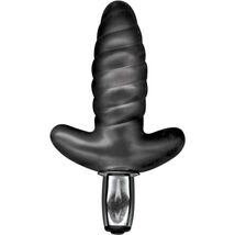 LICORICE TWIST VAGINAL AND ANAL VIBRATOR VELVET KISS 5 inch BLACK - $25.08 CAD