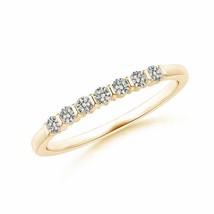 ANGARA Seven Stone Bar-Set Diamond Wedding Band in 14K Gold (Grade-KI3, 0.2 Ctw) - £373.76 GBP