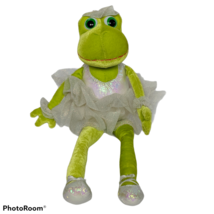 Russ Berrie Green Bettina Ballerina Frog Plush Stuffed Animal 13.5&quot; - £19.99 GBP