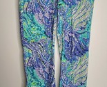 Lilly Pulitzer Crop Pant Womens Size 2 Blue Current Fantasea Shana Stret... - $39.99