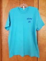 eBay 25th Anniversay Sellerbration unisex XL Teal Cotton T-Shirt Bella + Canvas - £7.91 GBP