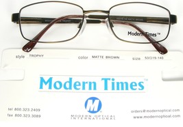 NEW MODERN TIMES TROPHY MATTE BROWN EYEGLASSES GLASSES FRAME 53-19-140mm - $23.76