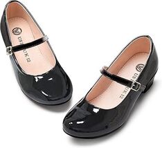 MIXIN Girls Mary Jane Dress Shoes - Princess Ballerina Low Heels, Size 2... - $20.79