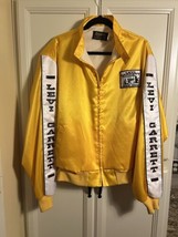 Very Rare VTG Levi Garrett Satin Yellow Jacket Men Size XL With Hat Chew Crew - $266.05