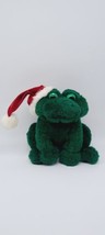 Plush Singing Santa Frog Santa Hat Sings Jingle Bells In Frog Croaks 9” Vtg - $16.21