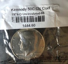 Kennedy Half Dollar 1976 D Bicentennial Coin CN Clad Sealed in Plastic Bag - $21.46
