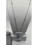 Never Underestimate The Power of a Woman Silver Tone Pendant Necklace 32... - €16,87 EUR