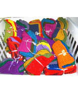 Crochet Dish Wash Cloths Handmade Set Of 10 Solid Colored Acrylic Yarn - €16,11 EUR