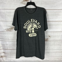 Charlie Hustle XL Boulevard Brewing Co T-Shirt Charcoal Gray Kansas City... - £13.54 GBP