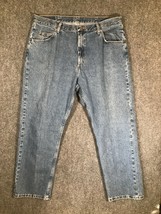 Wrangler 40x30 Relaxed Fit Jeans Denim High Rise Straight Leg Mens Casua... - £10.82 GBP
