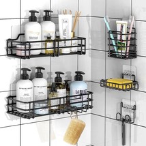 Shower Caddy Organizer Set with Adhesive Shower Shelf,Shelves for Bathroom - £14.45 GBP