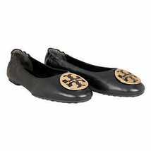 Tory Burch Ladies&#39; Size 9 Claire Goat Leather Ballet Flat, Black  - £119.22 GBP