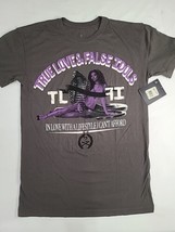 True Love False Idols Unisex Size L TLFI Cobra Graphic Gray Purple T Shirt NWT - £14.93 GBP