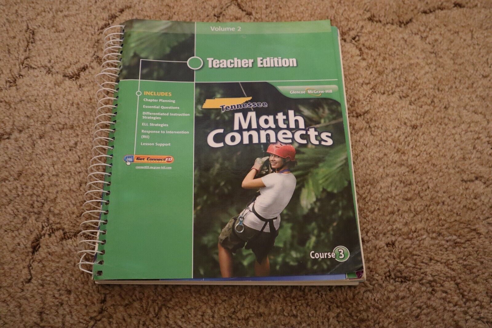 Tennessee Math Connects Course 3 Volume 2 Teacher Edition 8th Grade Glencoe - $49.45