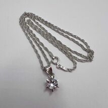 Sterling Silver 925 Solitaire Cubic Zirconia Pendant Necklace for Women - $115.00