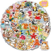 300 Pcs Cute Animal Stickers for Kids, Water Bottle Stickers - £4.76 GBP