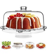 Elegant Cake Stand with dome lod Dessert Display Holder for Weddings &amp; P... - £39.55 GBP