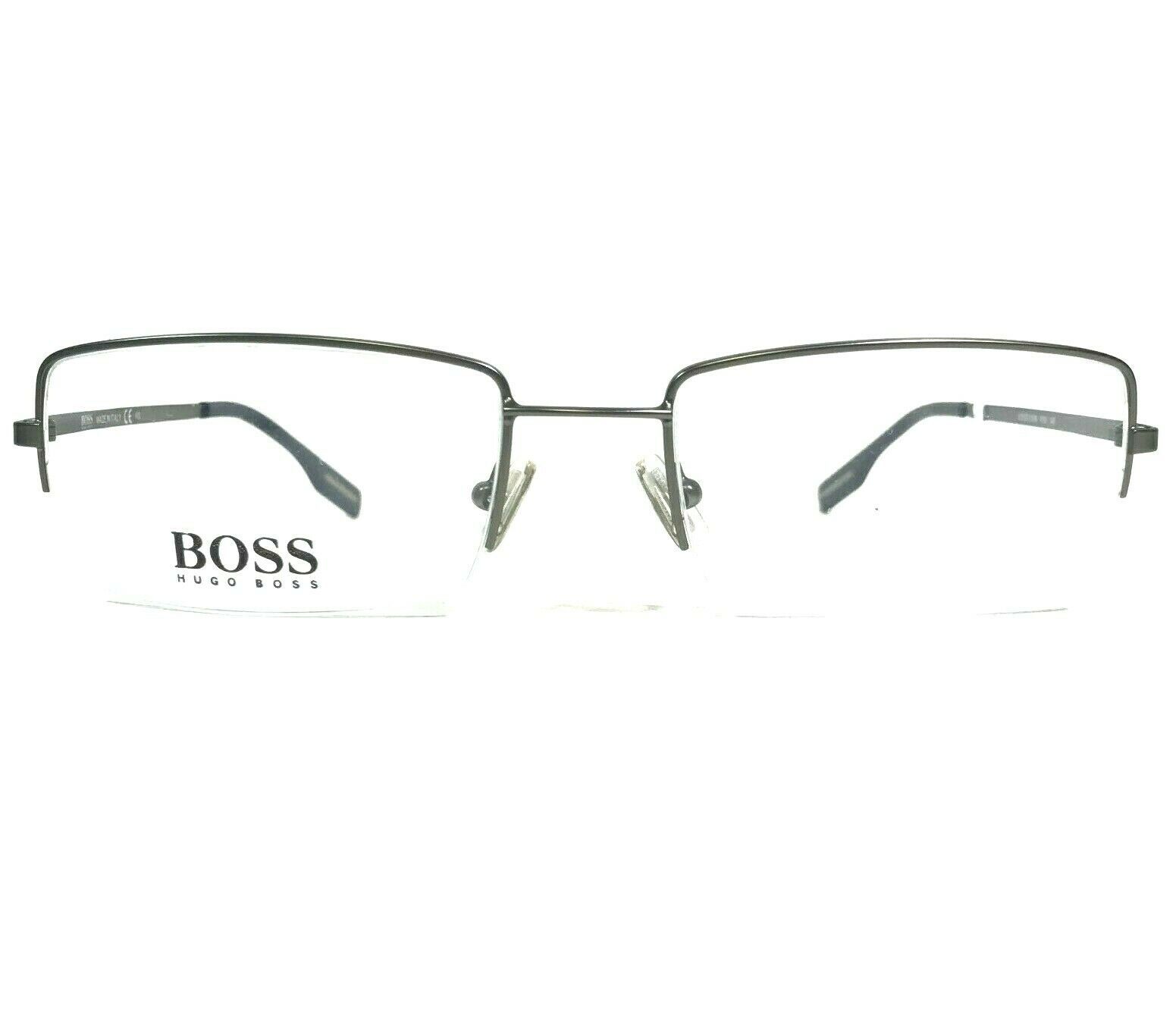 Hugo Boss Eyeglasses Frames 0366 R80 Gray Square Half Rim 54-19-140 - £54.84 GBP